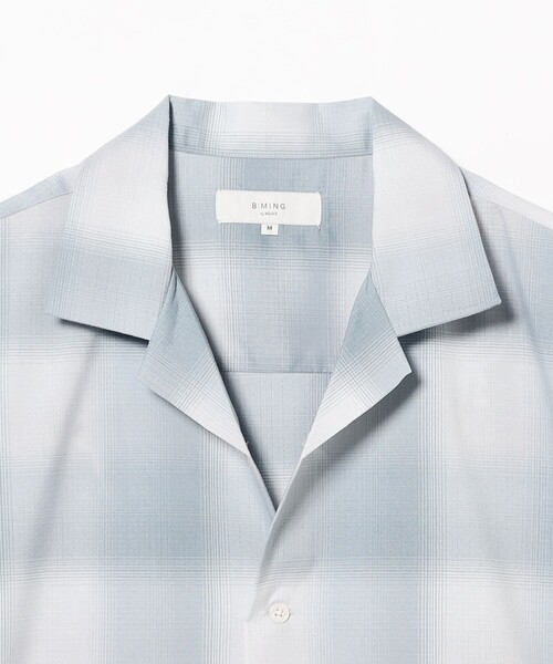 B:MING by BEAMS（ビーミングバイビームス）の「ポリエステル リップストップ ショートスリーブ シャツ（シャツ/ブラウス・メンズ・グレー/サックスブルー・SMALL/LARGE/MEDIUM/X-LARGE）」の19枚目の写真