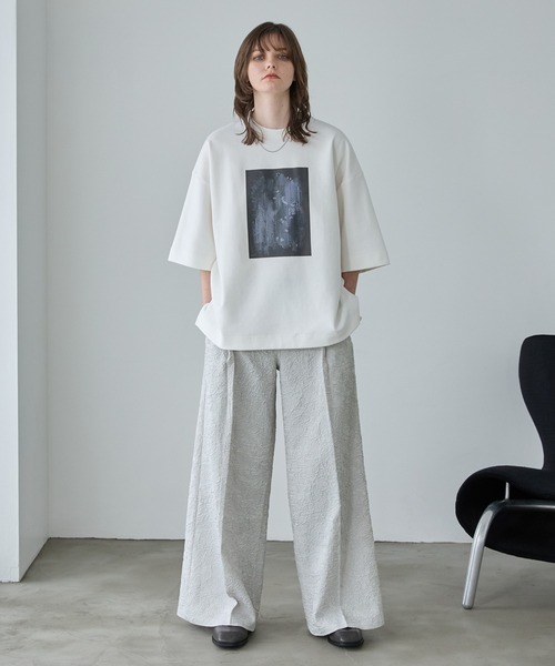 Spielio（シュピーリオ）の「【Spielio】Foil printed embossed slacks