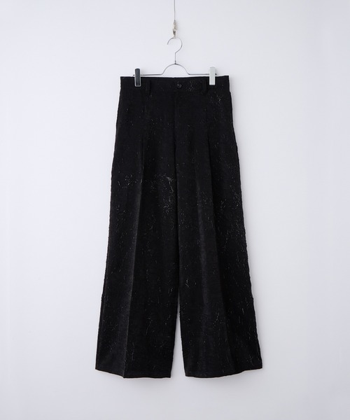 Spielio（シュピーリオ）の「【Spielio】Foil printed embossed slacks/ 箔プリントシボ加工スラックス（スラックス・メンズ・グレー/ブラック・M/L）」の22枚目の写真
