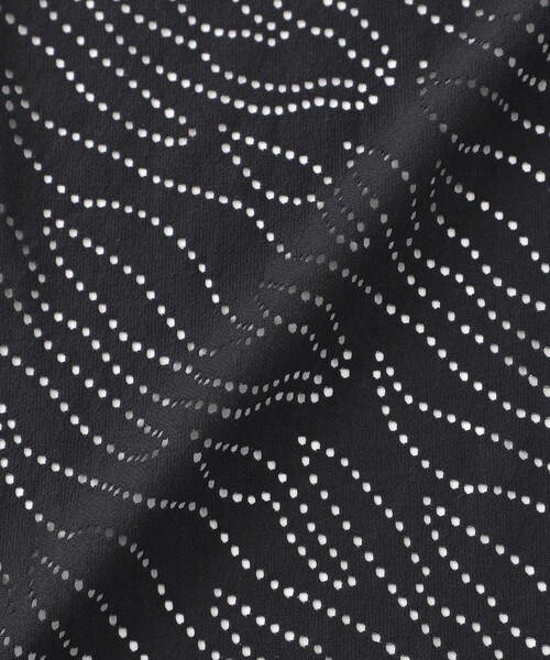 【ウォッシャブル】パンチングゼブラロングジレ