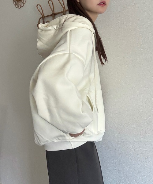 パーカー ゆるだぼハーフジップパーカー レディース Cham. パーカー ゆるだぼハーフジップパーカー レディース
