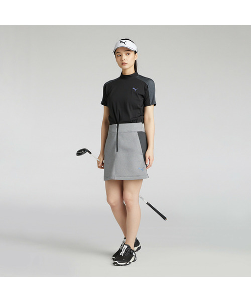 PUMA GOLF【M】セットアップ モックネック ＆ストレッチ スカート PUMA プーマゴルフ レディースセットアップ（M）モックネック半袖