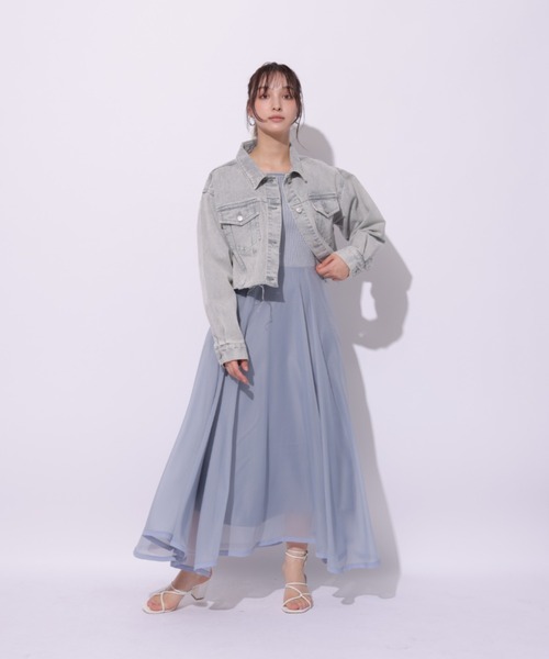 Rirandture（リランドチュール）の「５分袖エアリードッキングワンピース（ワンピース・レディース・オフホワイト/ブルー系その他3/ピンク系その他/ブラック・2/1）」の11枚目の写真