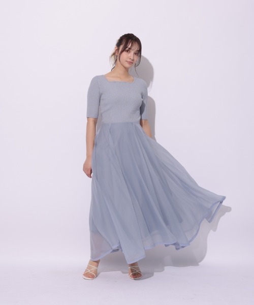 Rirandture（リランドチュール）の「５分袖エアリードッキングワンピース（ワンピース・レディース・オフホワイト/ブルー系その他3/ピンク系その他/ブラック・2/1）」の17枚目の写真