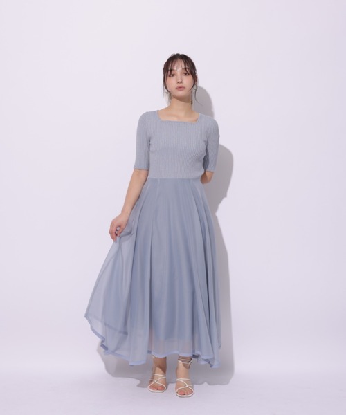 Rirandture（リランドチュール）の「５分袖エアリードッキングワンピース（ワンピース・レディース・オフホワイト/ブルー系その他3/ピンク系その他/ブラック・2/1）」の18枚目の写真