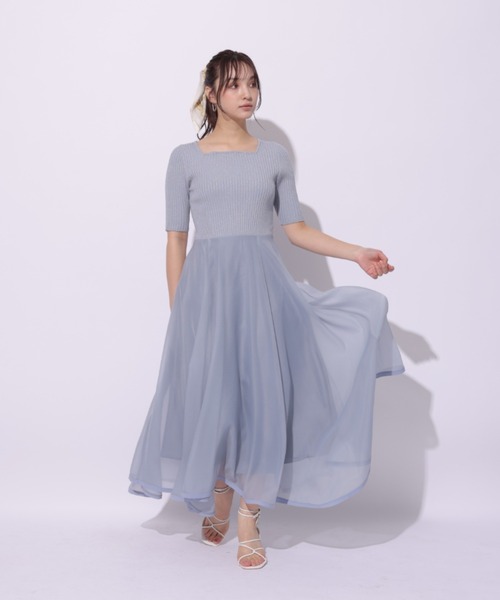 Rirandture（リランドチュール）の「５分袖エアリードッキングワンピース（ワンピース・レディース・オフホワイト/ブルー系その他3/ピンク系その他/ブラック・2/1）」の19枚目の写真