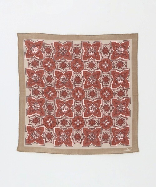 UNITED ARROWS(ユナイテッドアローズ)の「<molteni> エスニック プリント ポケットチーフ(バンダナ/スカーフ・メンズ・ベージュ/グレー/イエロー・FREE)」の11枚目の写真