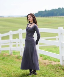 ribbon neck bra top x knit dress