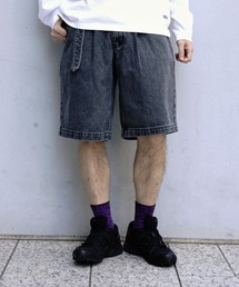 B omnivore/ビーオムニボー　DENIM BELT SHORTS デニムベルトショーツ