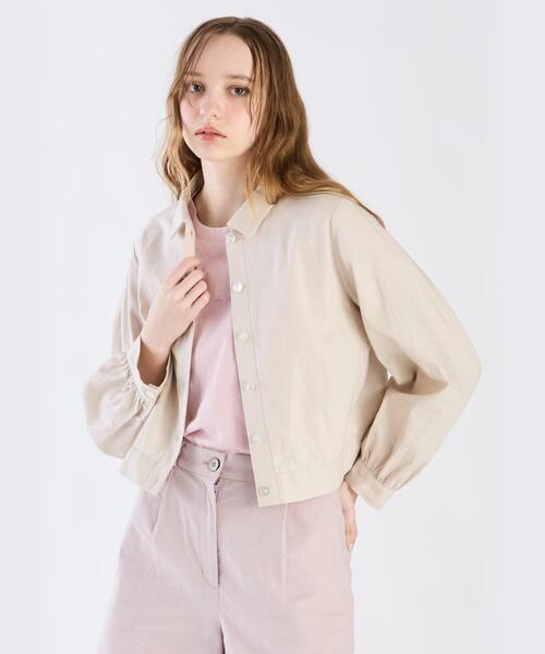 コットンリネンポプリンジャケット