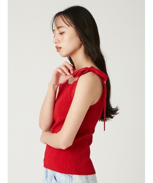 FRAY I.D（フレイアイディー）の「ショルダーリボンニットプル