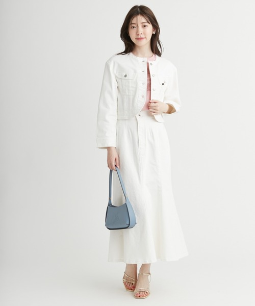 2024SS 美品 セルフォード デニムライクジャケット 36 ライトベージュ 2024SS 美品 セルフォード デニムライクジャケット 36 ライト