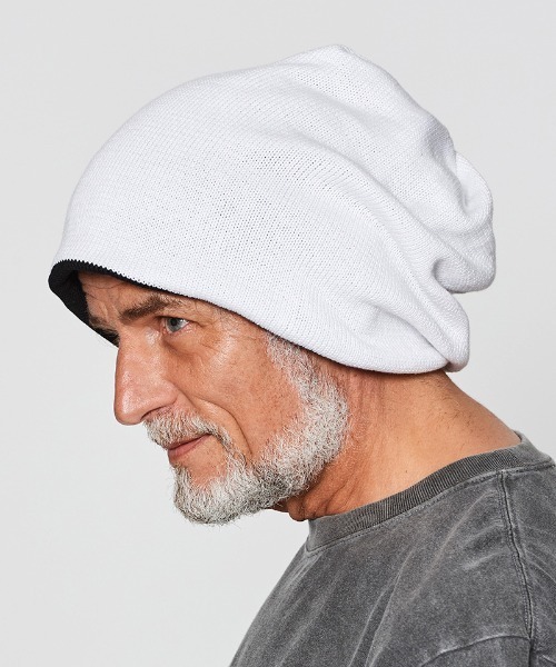 ACANTHUS（アカンサス）の「mko12817-Balloon Knit Cap ニットキャップ（ニットキャップ/ビーニー・メンズ・ホワイト/ブラック・FREE）」の6枚目の写真