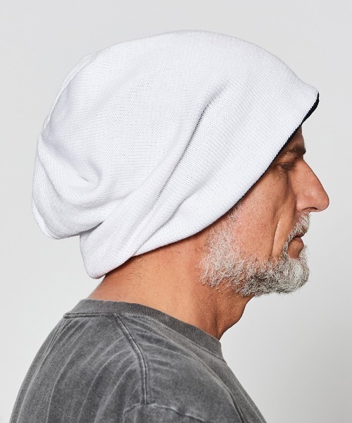 ACANTHUS（アカンサス）の「mko12817-Balloon Knit Cap ニットキャップ（ニットキャップ/ビーニー・メンズ・ホワイト/ブラック・FREE）」の7枚目の写真