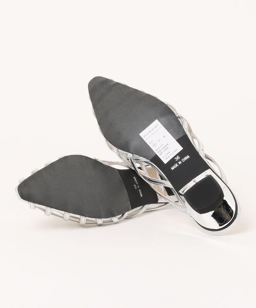 グレディブリリアン　メッシュフラットミュール　シルバー　Мサイズ Gready Brilliant｜メッシュフラットミュール | Rakuten Fashion