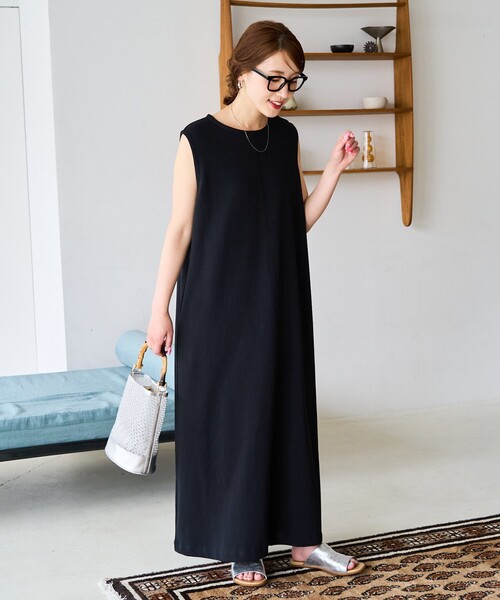 限定展開 ノースリーブ Aライン シルエット ワンピース