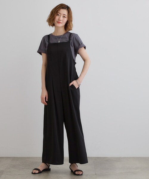 grove（グローブ）の「一枚でこなれる、大人のイージーサロペット（サロペット/オーバーオール・レディース・ブラック/ブラウン系/チャコールグレー・03/02/01/04/05）」の21枚目の写真