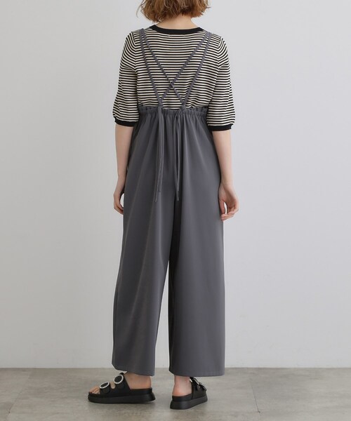 grove（グローブ）の「一枚でこなれる、大人のイージーサロペット（サロペット/オーバーオール・レディース・ブラック/ブラウン系/チャコールグレー・03/02/01/04/05）」の9枚目の写真