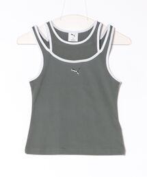 PUMA プーマ W DARE TO TANK TOP ショートスリーブ 633251 83MINERAL GRAY PUMA ｳｪｱ プーマウェア W DARE TO TANK TOP ショートスリーブ