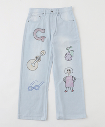 Glass Cypress (グラス サイプレス) Light Blue Oversized Denim