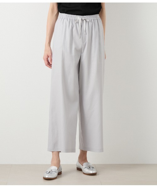 リネン混プレーンウィーブ ドロストイージーパンツ（その他パンツ