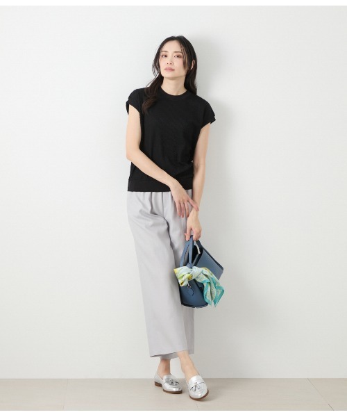 リネン混プレーンウィーブ ドロストイージーパンツ（その他パンツ