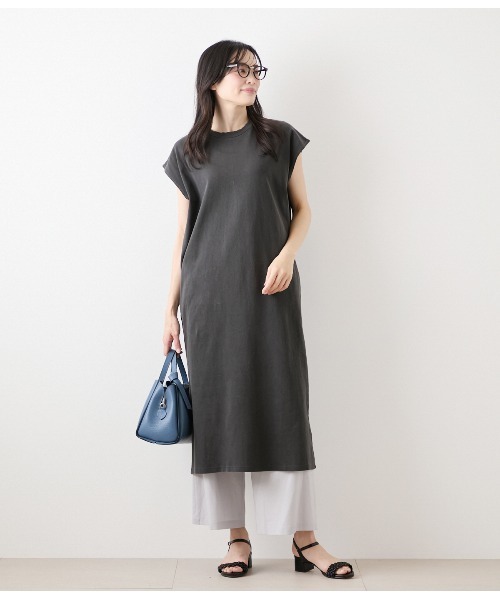 リネン混プレーンウィーブ ドロストイージーパンツ（その他パンツ