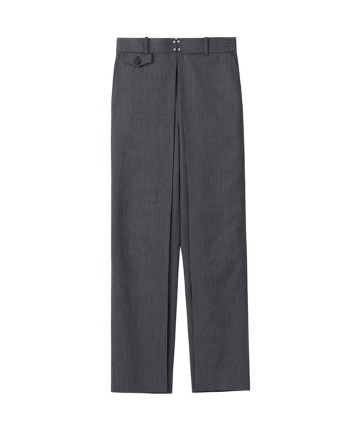 JOHN LAWRENCE SULLIVAN（ジョンローレンスサリバン）の「WOOL GABARDINE FOLDED WIDE TROUSERS（スラックス・レディース・グレー/ブラック/ネイビー・X-SMALL/SMALL/MEDIUM）」の2枚目の写真