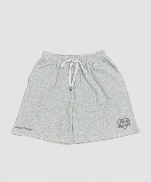 ホワイト ハーフパンツ ロゴ入り フリーサイズ / UNISEX 》ThirdHonestyオリジナルハートダブル