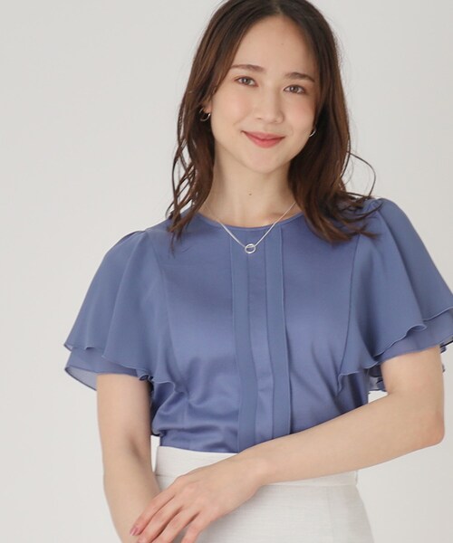 COUP DE CHANCE（クードシャンス）の「◆【洗える／日本製】ジャージプルオーバー（Tシャツ/カットソー・レディース・ブラック/ホワイト/ブルー系その他/ベージュ/オレンジ・36/38/40/34）」の5枚目の写真