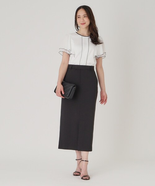 COUP DE CHANCE（クードシャンス）の「◆【洗える／日本製】ジャージプルオーバー（Tシャツ/カットソー・レディース・ブラック/ホワイト/ブルー系その他/ベージュ/オレンジ・36/38/40/34）」の12枚目の写真