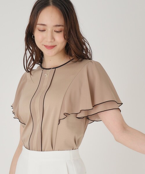 COUP DE CHANCE（クードシャンス）の「◆【洗える／日本製】ジャージプルオーバー（Tシャツ/カットソー・レディース・ブラック/ホワイト/ブルー系その他/ベージュ/オレンジ・36/38/40/34）」の21枚目の写真