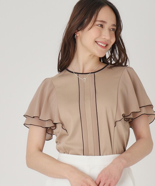 COUP DE CHANCE（クードシャンス）の「◆【洗える／日本製】ジャージプルオーバー（Tシャツ/カットソー・レディース・ブラック/ホワイト/ブルー系その他/ベージュ/オレンジ・36/38/40/34）」の22枚目の写真