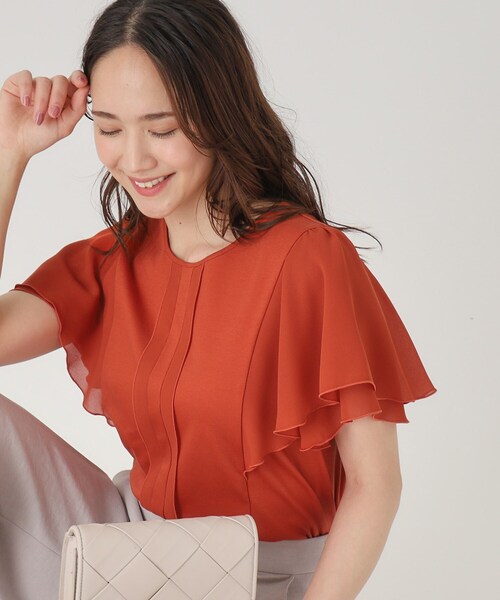 COUP DE CHANCE（クードシャンス）の「【洗える／日本製】ジャージプルオーバー（Tシャツ/カットソー・レディース・ブラック/ホワイト/ブルー系その他/ベージュ/オレンジ・36/38/40/34）」の16枚目の写真