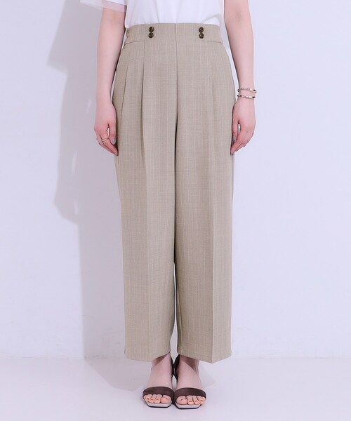 DRESKIP（ドレスキップ）の「【セットアップ可】麻調ストライプワイドパンツ（その他パンツ・レディース・ブラック/グレー/ブラウン系・01/02/03/04）」の16枚目の写真