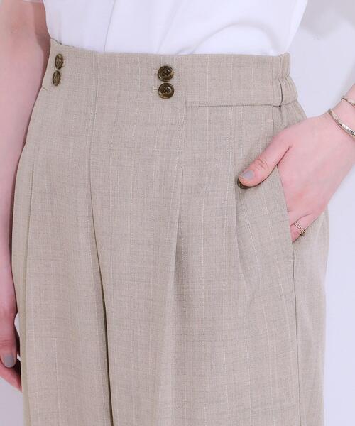 DRESKIP（ドレスキップ）の「【セットアップ可】麻調ストライプワイドパンツ（その他パンツ・レディース・ブラック/グレー/ブラウン系・01/02/03/04）」の21枚目の写真