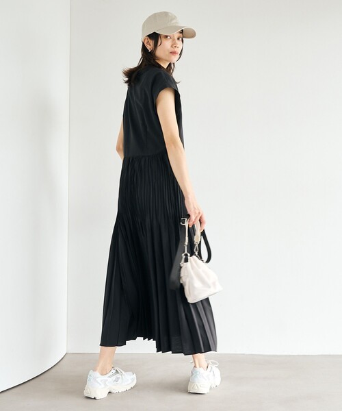 size SHORTあり］ワッシャー プリーツ ワンピース（ワンピース
