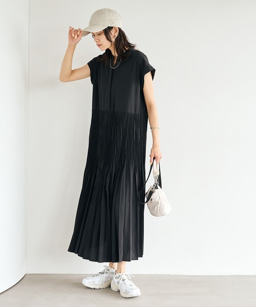 size SHORTあり］ワッシャー プリーツ ワンピース（ワンピース