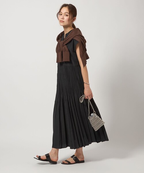 green label relaxing（グリーンレーベルリラクシング）の「［size SHORTあり］ワッシャー プリーツ ワンピース（ワンピース・レディース・ブラック/ライトブルー/モカ・FREE/SHORT）」の16枚目の写真