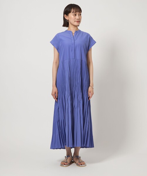 ✳️プリーツプリーズ✳️新品 バルーンそでワンピース¸¸✿ ♬*゜ 31 Sons de mode 美品 バルーンスリーブプリーツワンピース S