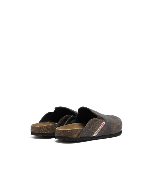 DIESEL D-WOODSTOCK X ブラック サンダル 新品 ディーゼル Men's D-Woodstock-Denim mules with fluffy lining | Black
