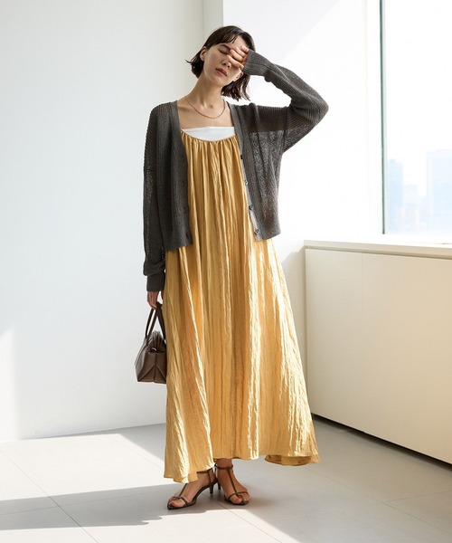 BABYLONE（バビロン）の「ペーパーショートカーディガン（カーディガン/ボレロ・レディース・チャコール/ベージュ/ブラック・フリー）」の11枚目の写真