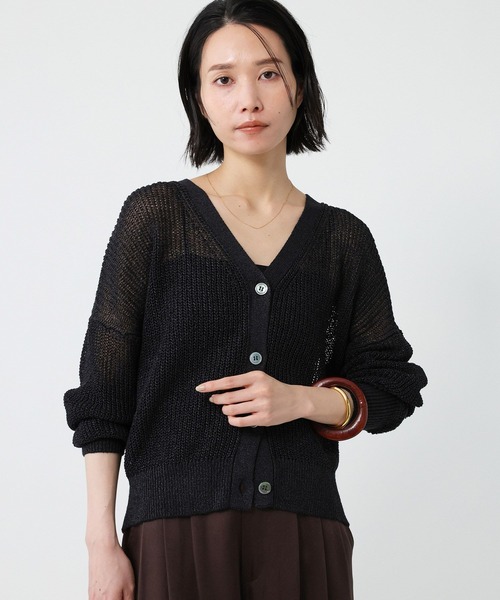 BABYLONE（バビロン）の「ペーパーショートカーディガン（カーディガン/ボレロ・レディース・チャコール/ベージュ/ブラック・フリー）」の14枚目の写真