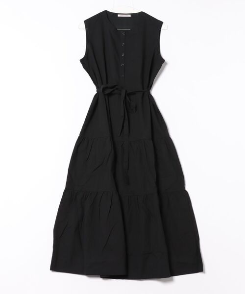 PREFERIR(プレフェリール)の「【洗える Aライン】ティアード ロング ワンピース/ M,Lツーサイズ(ワンピース・レディース・ブラック/グリーン/ネイビー・MEDIUM/LARGE)」の6枚目の写真