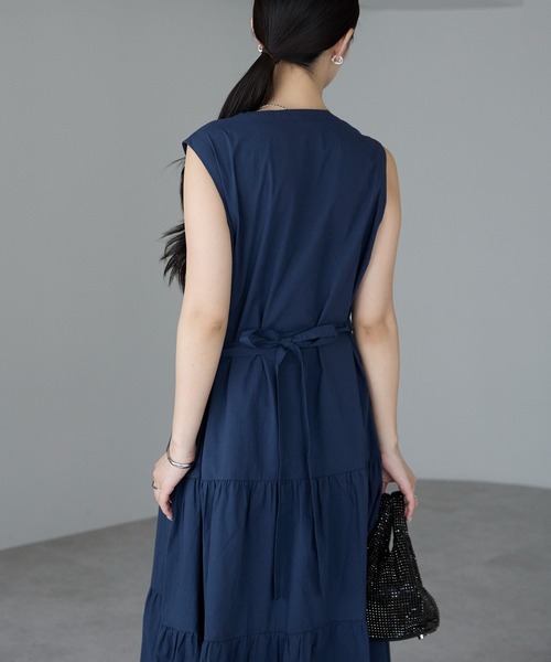 PREFERIR(プレフェリール)の「【洗える Aライン】ティアード ロング ワンピース/ M,Lツーサイズ(ワンピース・レディース・ブラック/グリーン/ネイビー・MEDIUM/LARGE)」の16枚目の写真