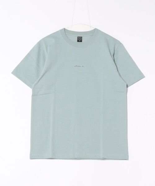 B'day(ビーデイ)の「ヘヴィウェイト天竺 プリント 半袖 クルーネック コットン100%(Tシャツ/カットソー・メンズ・ブラック/ホワイト/ブルーグリーン・LARGE/MEDIUM)」の3枚目の写真