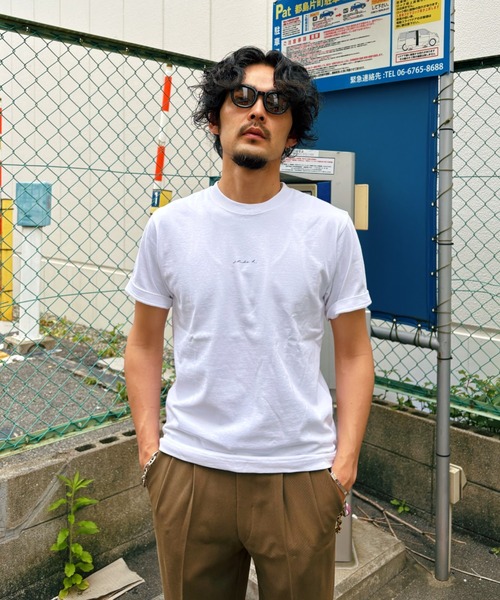 B'day(ビーデイ)の「ヘヴィウェイト天竺 プリント 半袖 クルーネック コットン100%(Tシャツ/カットソー・メンズ・ブラック/ホワイト/ブルーグリーン・LARGE/MEDIUM)」の4枚目の写真
