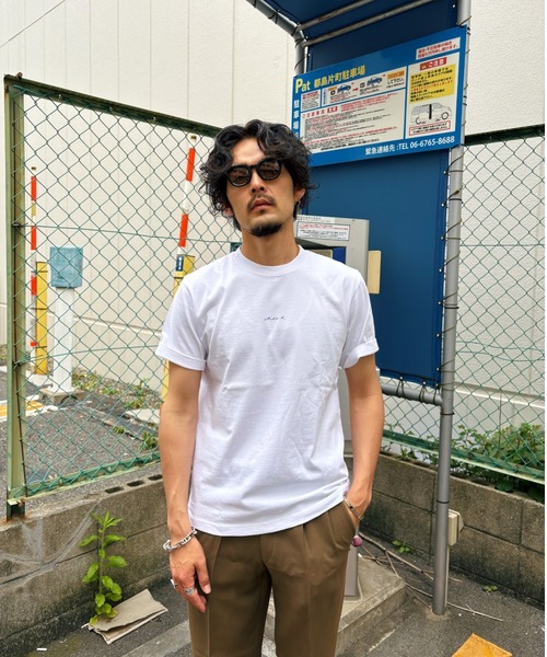 B'day(ビーデイ)の「ヘヴィウェイト天竺 プリント 半袖 クルーネック コットン100%(Tシャツ/カットソー・メンズ・ブラック/ホワイト/ブルーグリーン・LARGE/MEDIUM)」の5枚目の写真
