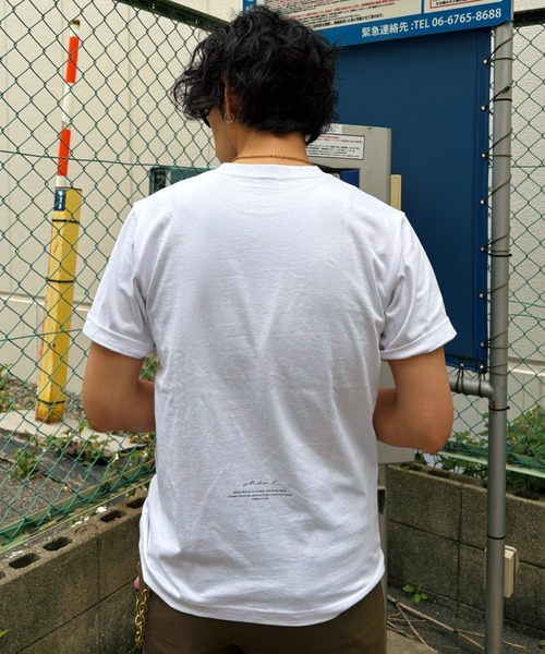 B'day(ビーデイ)の「ヘヴィウェイト天竺 プリント 半袖 クルーネック コットン100%(Tシャツ/カットソー・メンズ・ブラック/ホワイト/ブルーグリーン・LARGE/MEDIUM)」の6枚目の写真