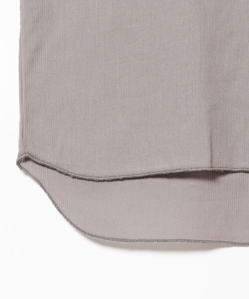 BEAMS JAPAN(ビームス ジャパン)の「【別注】高島ちぢみ / 半袖Uネックシャツ インナーウエア(Tシャツ/カットソー・レディース・ライトグレー/ネイビー・MEDIUM/LARGE/X-LARGE)」の5枚目の写真